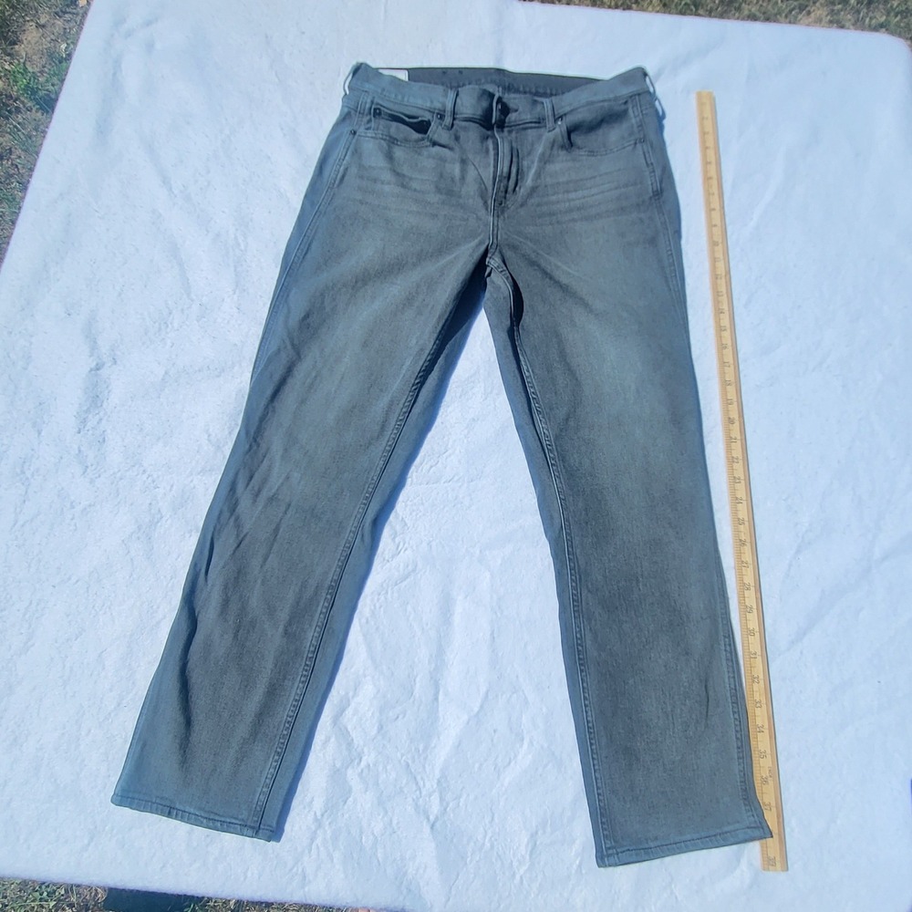 Gap Vintage Slim Mid Rise Grey Jeans Size 32 14L Long Faded Denim Pants